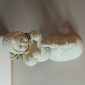 Christmas Snowbabies Scooter baby Figurine